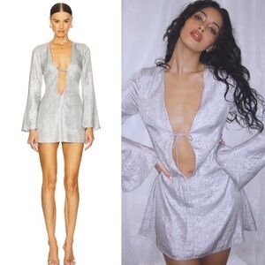 LOBA Lizzie Mini Dress in Silver Size XS NEW! New with tags!